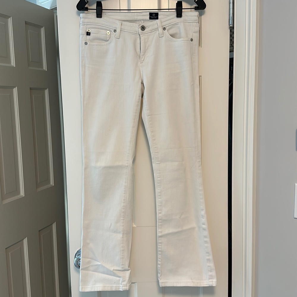 AG JEANS - bootcut mid-rise white denim